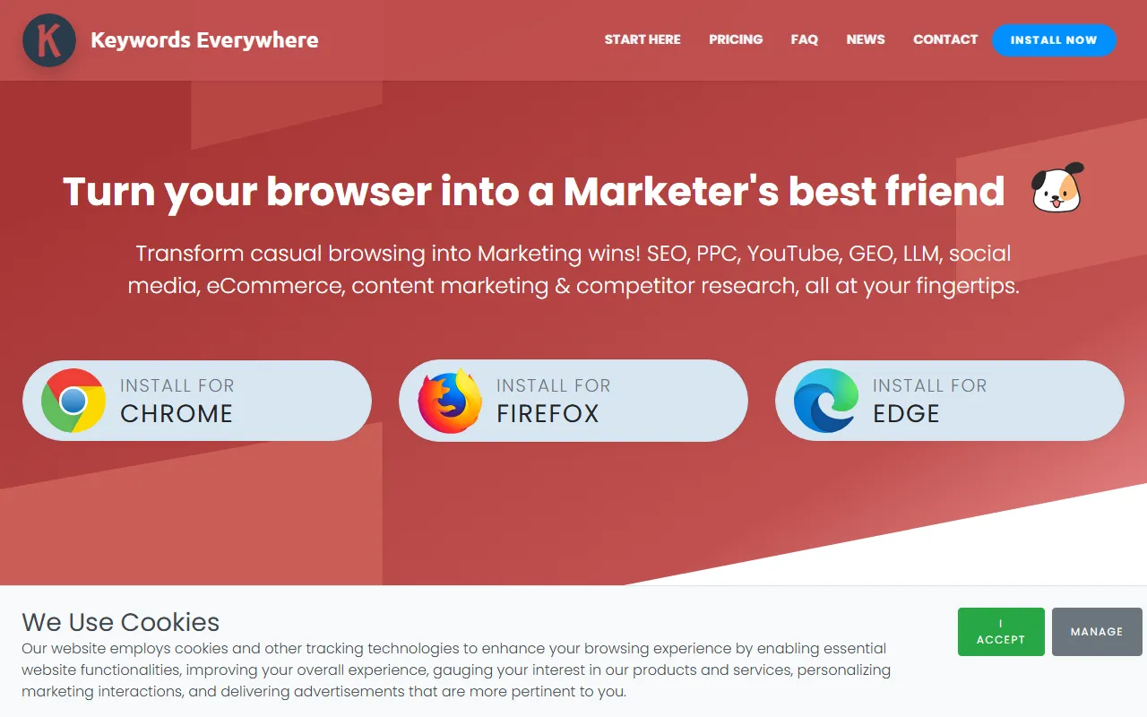 Keywords Everwhere screenshot