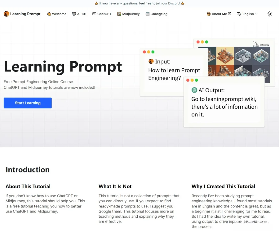 Learningprompt screenshot